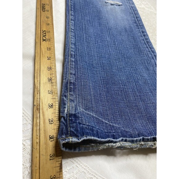 PAPER DENIM & CLOTH Jeans Button Fly Bootcut Distressed High Waist USA Womens 30 - Picture 7 of 11